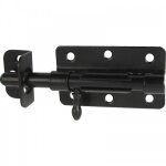 Verrou de box - �poxy noir - platine 85x56 mm - p�ne 14 mm torbel