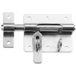 Verrou de box - avec porte - cadenas - zingu� blanc - p�ne 10 mm bourg industries