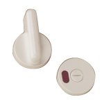 Verrou de cabine - rond - pour porte affleurante - blanc - 840. 01 normbau