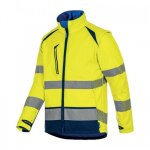 Veste softshell haute visibilit coupe vent et dperlante long life - jaune m t2s