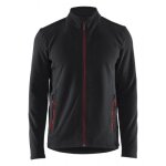 Veste de travail micropolaire 4765 avec rabat coupe - vent noir et rouge - taille xl blaklader