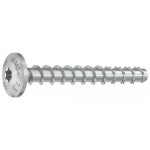 Vis bton acier zingu blanc tte ronde large multi - monti plus - 7, 5 x 60 mm - x50 heco