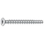 Vis bton acier zingu tte fraise filetage total multi - monti plus - 7, 5 x 60 mm - x50 heco