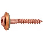 Vis � bois t�te frais�e bomb�e inox a2 filetage partiel - cuivr� - 4, 5 x 45 - x100 acton
