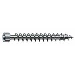 Vis  bois torx - tte cylindrique - filetage total - 6x100 mm - 100 pices - wirox spax