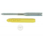 Vis et cheville - pour pose de menuiserie pvc sur maonnerie - 6 x 100 mm - top - roc ing fixations
