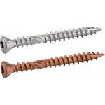 Vis inox a4 pour terrasse bois - double filet - brune - 5 x 50 mm acton