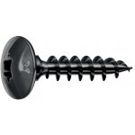Vis de penture noire panelvit� neroplus� - t�te bomb�e torx - 6 x 45 - x200 mustad