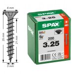 Vis universelle t�te frais�e zingu�e noire 3 x 25 mm par 200 spax