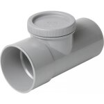 T de visite pvc avec bouchon - mle - femelle -  100 mm - vt8 nicoll