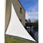 Voile d'ombrage daytona blanc - 360x360x360cm - sans accessoires confortex