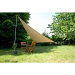Voile d'ombrage triangle tampa beige - 360x360x360cm + accessoires confortex