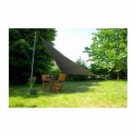 Voile d'ombrage triangle tampa gris - 360x360x360cm + accessoires confortex