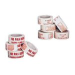Adhsif pvc blanc impression bande de garantie 48 mm x 100 m 33 my rsb48100