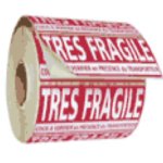 tiquette auto - adhsive  trs fragile  120 x 50 mm ettfr