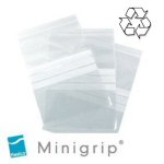 Sachet minigrip 3 bandes blanches 10 x 15 cm sb10