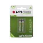 Agfaphoto rechargeable micro aaa 2 pices - piles