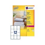 Avery l7164 - 100 - 63, 5 x 72 mm - feuille d'autocollants
