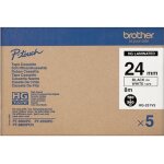 Brother hg - 251v5 - (24 mm) - noir sur blanc - ruban Brother hg - 251v5 - (24 mm) - noir sur blanc - ruban