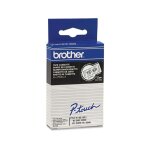 Brother tc - 101 - (12 mm) - noir sur transparent - ruban