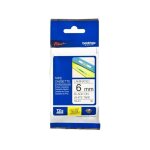 Brother tze - 211 - (6 mm) - noir sur blanc - ruban