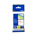 Brother tze - 242 - (18 mm) - rouge sur blanc - ruban