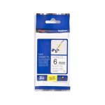Brother tze - fx211 - (6 mm) - noir sur blanc - ruban