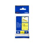 Brother tze - s641 - (18 mm) - noir sur jaune - ruban