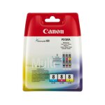 Canon cli - 8c / m / y - 3 - couleurs - cartouche d'encre - multipack Canon cli - 8c / m / y - 3 - couleurs - cartouche d'encre - multipack
