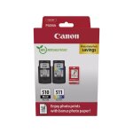 Canon pg - 510 + cl - 511 photo value pack - noir + 3 couleurs - cartouche d'encre - multipack