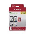Canon pg - 575 + cl - 576 photo value pack - noir + 3 couleurs - cartouche d'encre - multipack