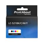 Cartouche compatible brother lc - 521bk / c / m / y - 4 couleurs - multipack