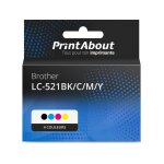 Cartouche compatible brother lc - 521bk / c / m / y - 4 couleurs - multipack