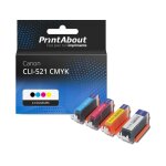 Cartouche compatible canon cli - 521 cmyk - 4 couleurs - multipack Cartouche compatible canon cli - 521 cmyk - 4 couleurs - multipack