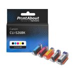 Cartouche compatible canon cli - 526bk - 5 couleurs - multipack