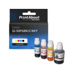 Cartouche compatible canon gi - 50pgbk / c / m / y - 4 couleurs - grande capacit� - multipack