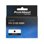 Cartouche compatible canon pfi - 5100 mbk - noir mat