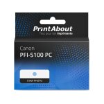 Cartouche compatible canon pfi - 5100 pc - cyan photo