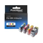 Cartouche compatible canon pgi - 5bk 4 - kleuren - 4 couleurs - multipack Cartouche compatible canon pgi - 5bk 4 - kleuren - 4 couleurs - multipack