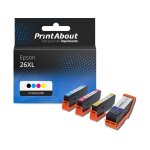Cartouche compatible epson 26xl (t2636) - 4 couleurs - grande capacit - multipack