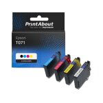 Cartouche compatible epson t071 (c13t071540) - 4 couleurs - multipack
