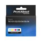 Cartouche compatible epson t67 / 31 / 32 / 33 / 34 / 35 / 36 (t673) - packs couleur - multipack Cartouche compatible epson t67 / 31 / 32 / 33 / 34 / 35 / 36 (t673) - packs couleur - multipack