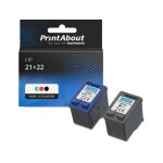 Cartouche compatible hp 21 (sd367ae) - noir + 3 couleurs - multipack