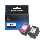 Cartouche compatible hp 300 (cn637ee) - noir + 3 couleurs - multipack