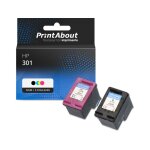 Cartouche compatible hp 301 (n9j72ae) - noir + 3 couleurs - multipack