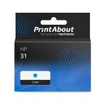 Cartouche compatible hp 31 (1vu26ae) - cyan