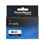 Cartouche compatible hp 31 + 32xl (1vu24 / 26 / 27 / 28ae) - 4 couleurs - multipack