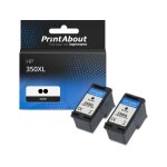Cartouche compatible hp 350xl (cb336ee) - 2x noir - grande capacit� - multipack