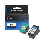 Cartouche compatible hp 350xl (sd412ee) - noir + 3 couleurs - grande capacit� - multipack