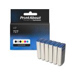 Cartouche compatible hp 727 (b3p19 / 20 / 21 / 22 / 23 / 24a) - 6 couleurs - multipack